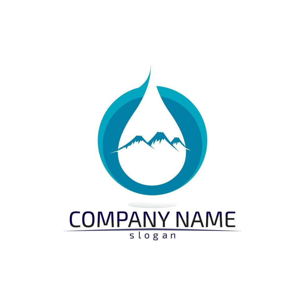 water drop Logo Template vector illustration design