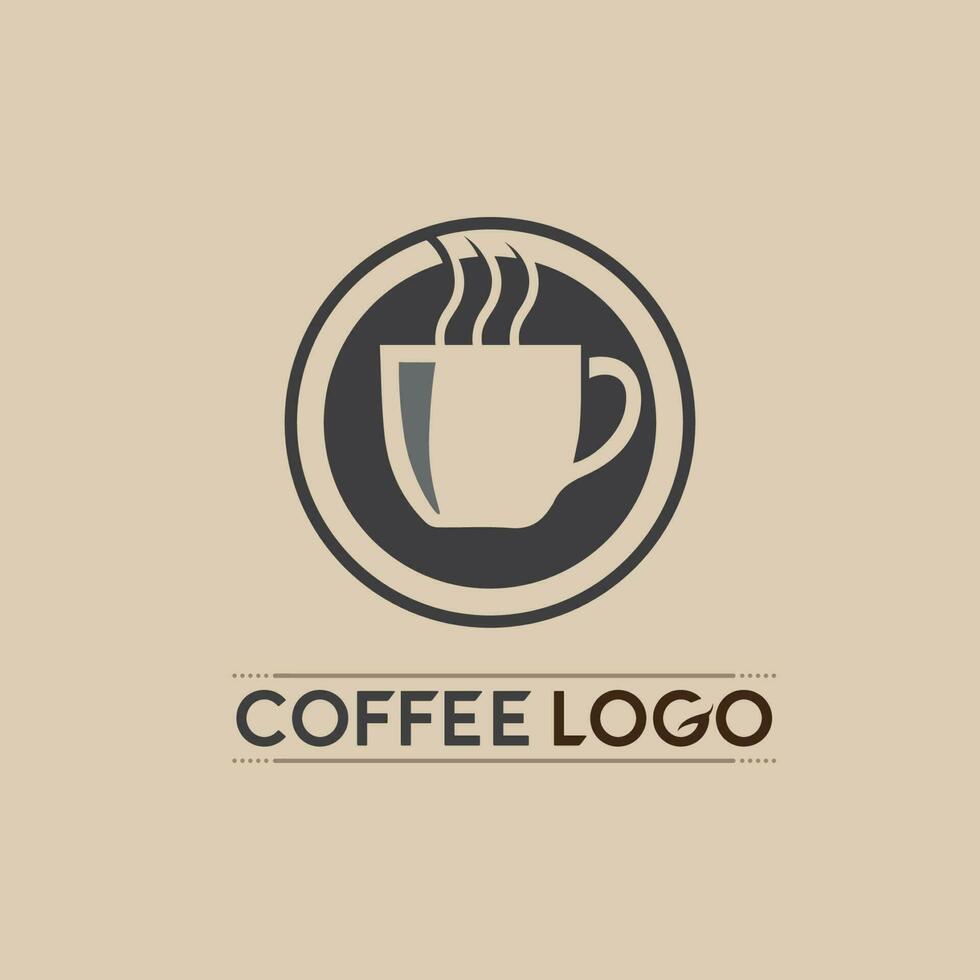 plantilla de logotipo de taza de café vector