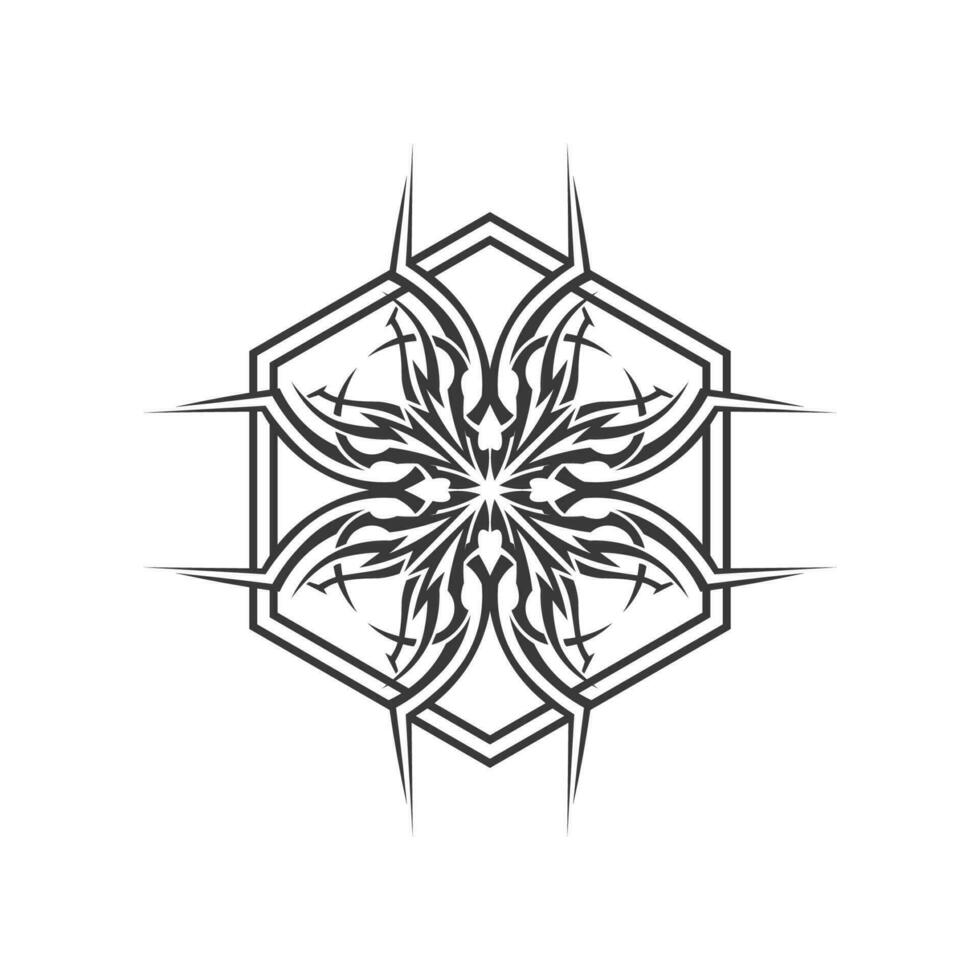 diseño de arte vectorial de tatuaje de patrón tribal, manga abstracta tribal de tatuaje, diseño de arte de boceto aislado en fondo blanco, logotipo simple. vector