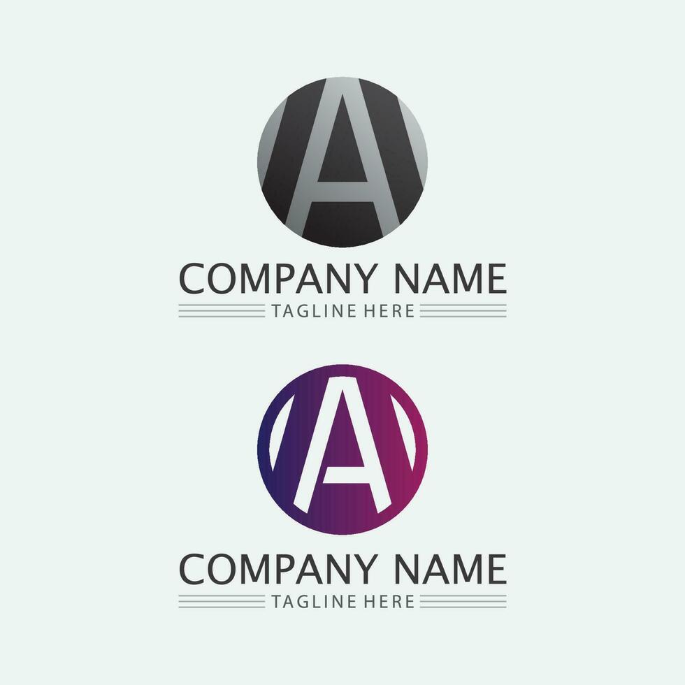 A Letter icon Template vector