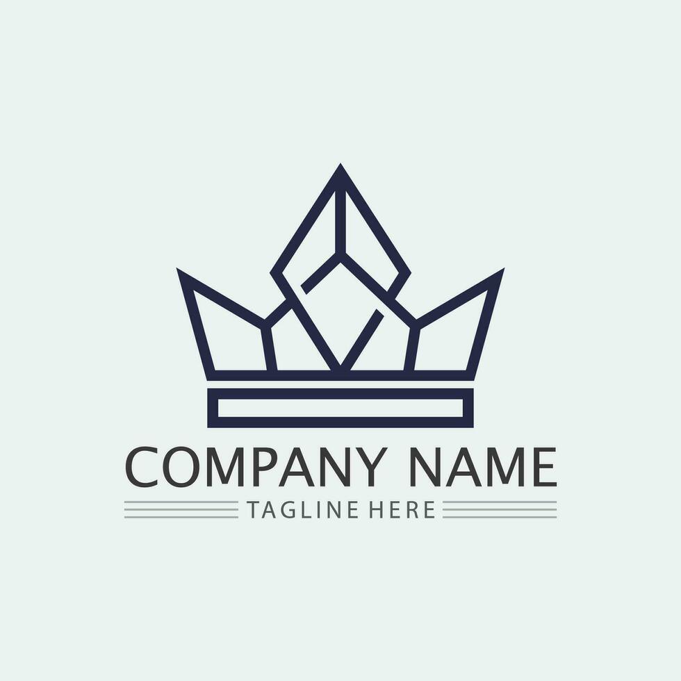 Crown Logo and queen, king logo designTemplate vector illustration