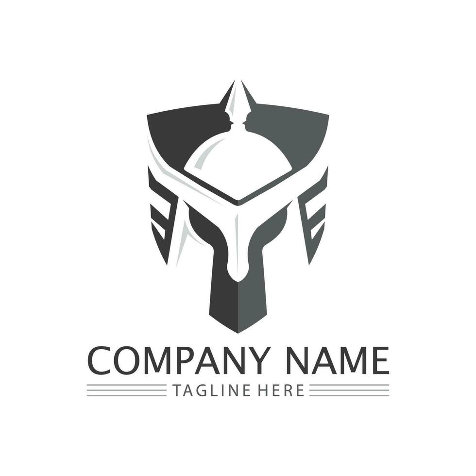 spartan and gladiator helmet logo icon designs vector