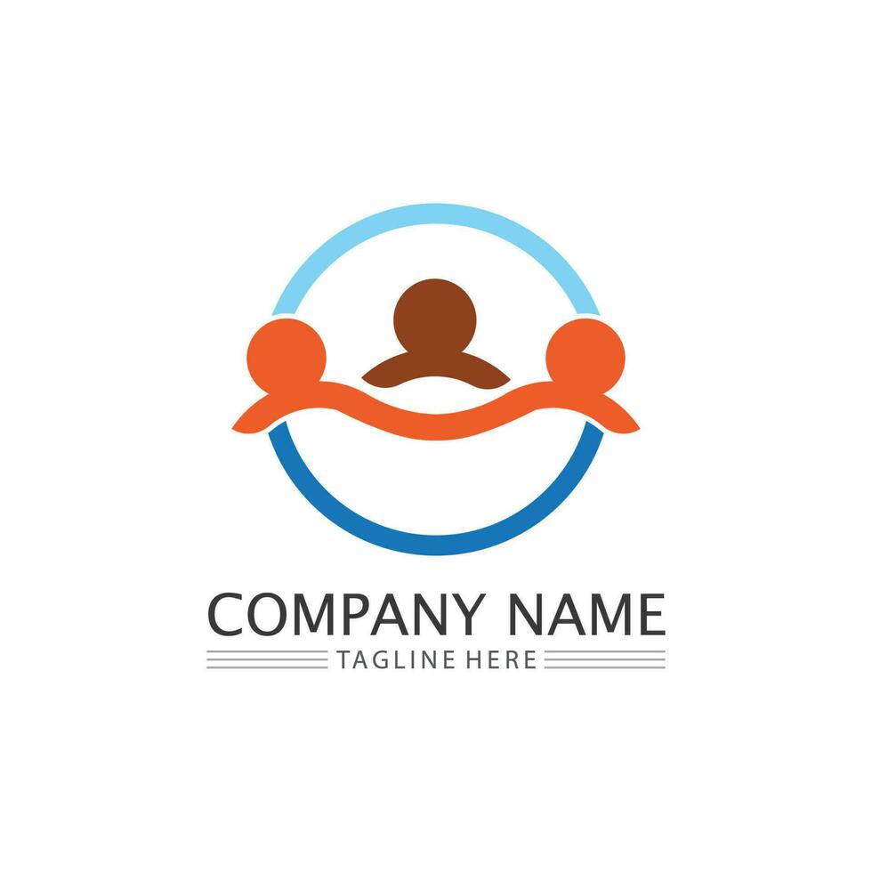people Community,care group network and social icon design template vector