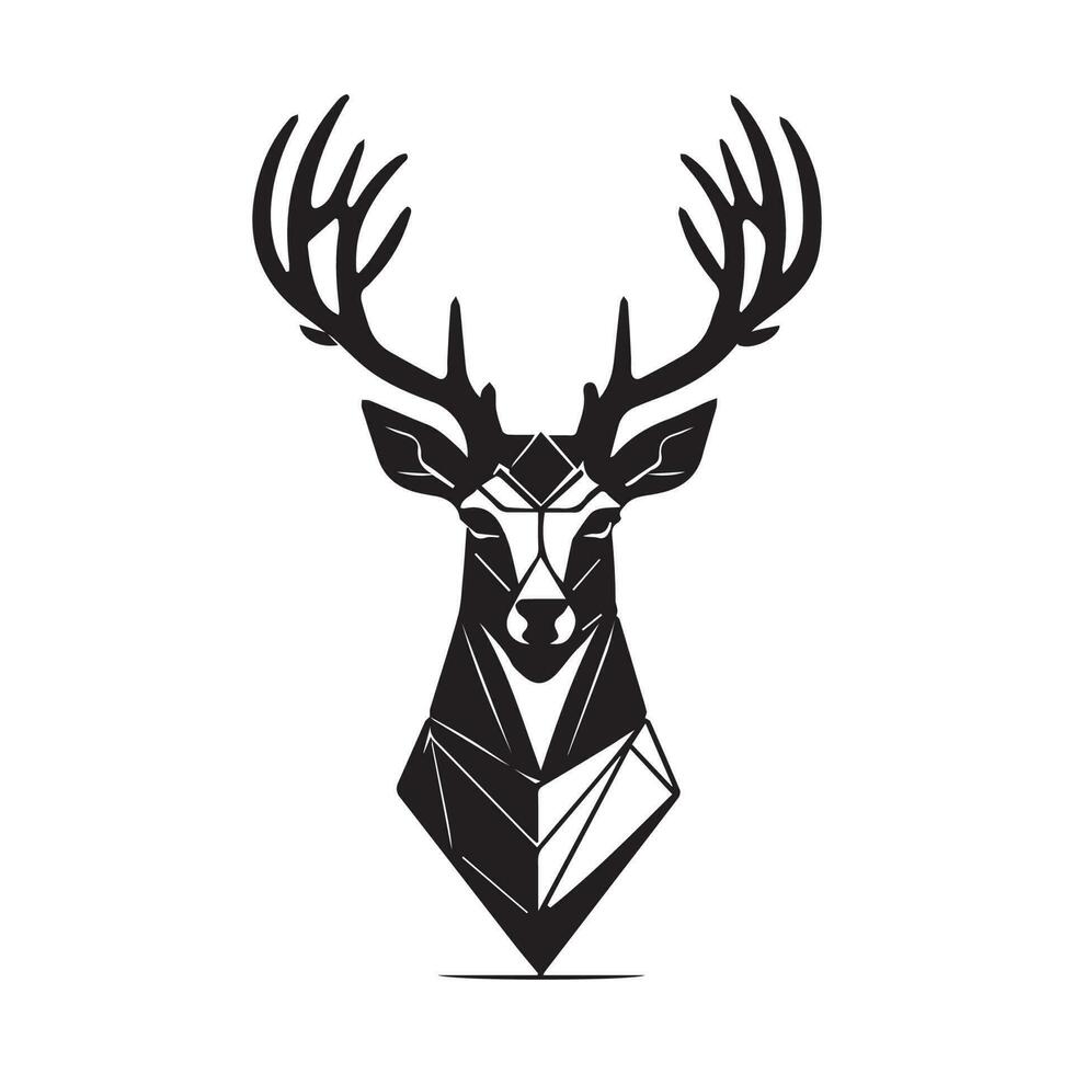 Deer Vector Silhouette, this is a vector deer black and white. 24741254