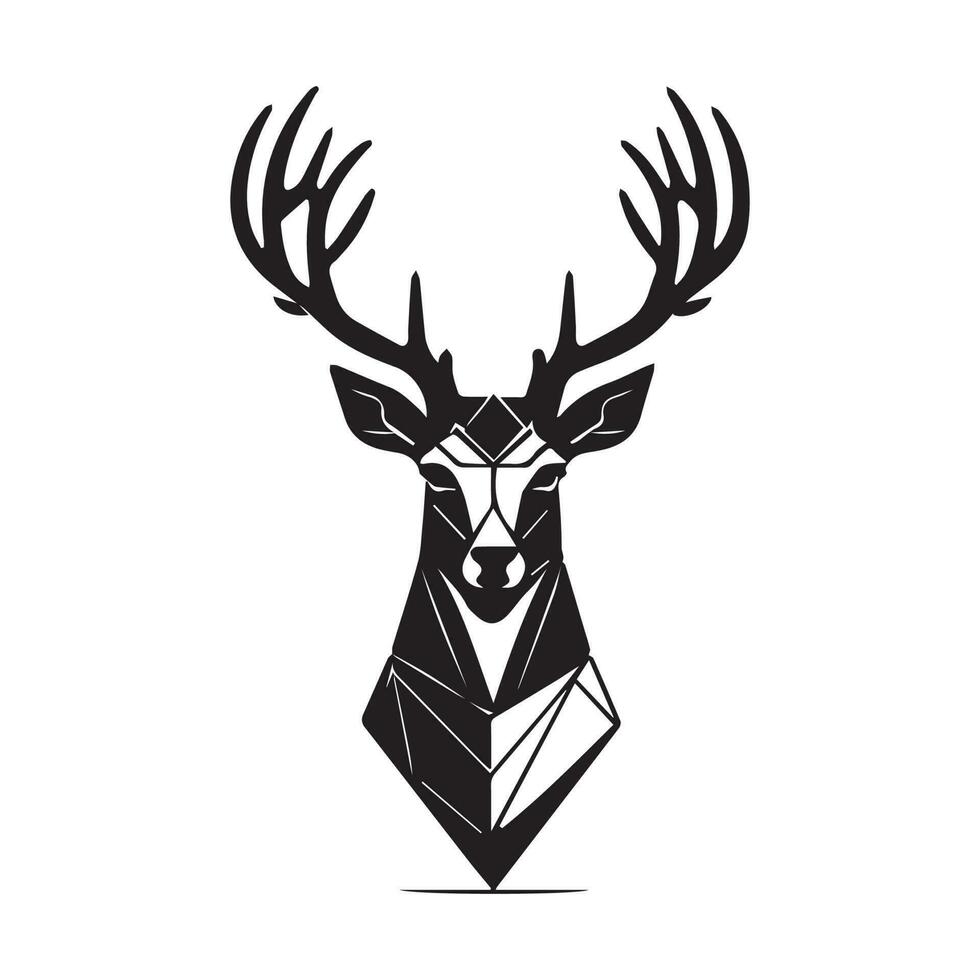 Deer Vector Silhouette, this is a vector deer black and white.