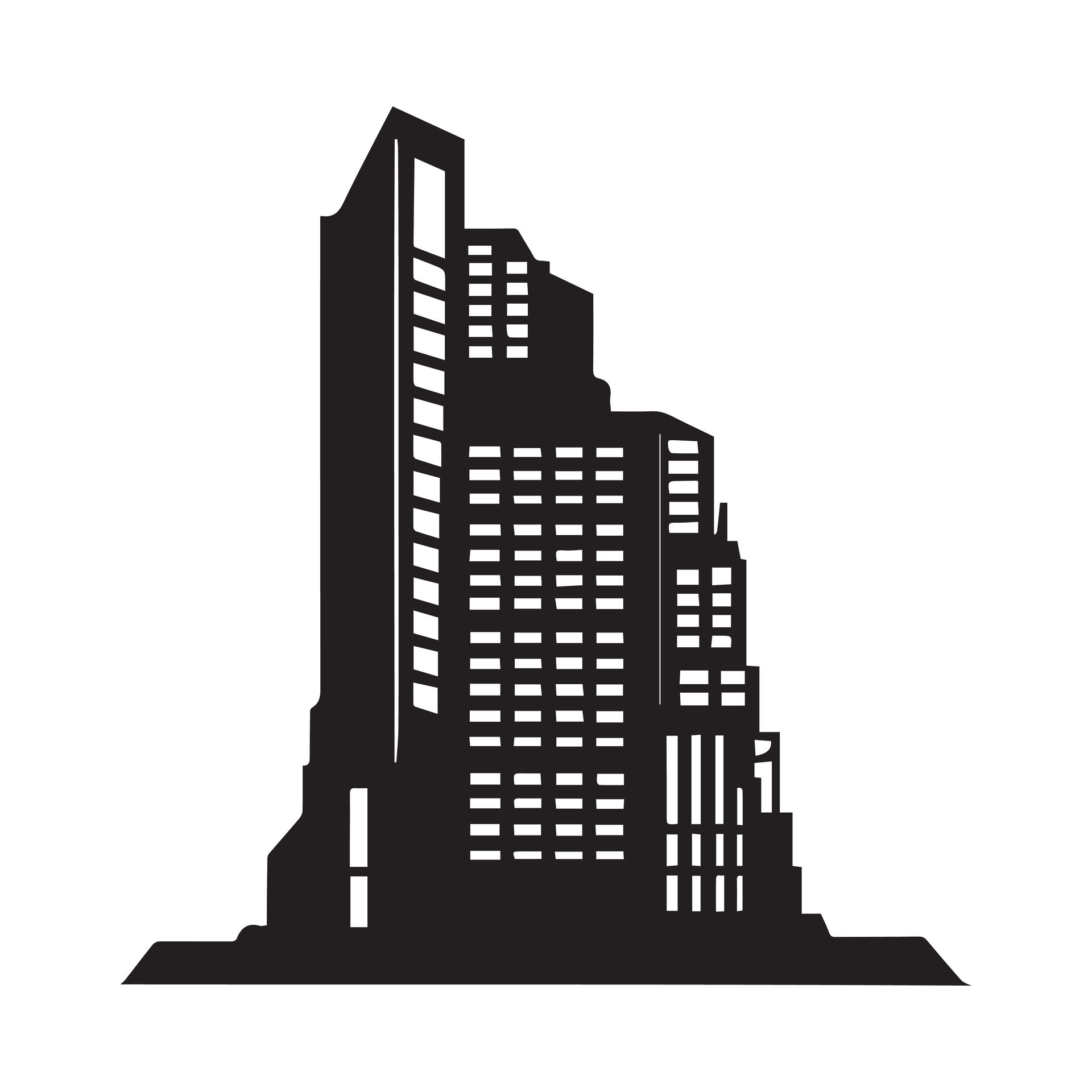 Tall Building Vector Silhouette 24741278 Vector Art at Vecteezy