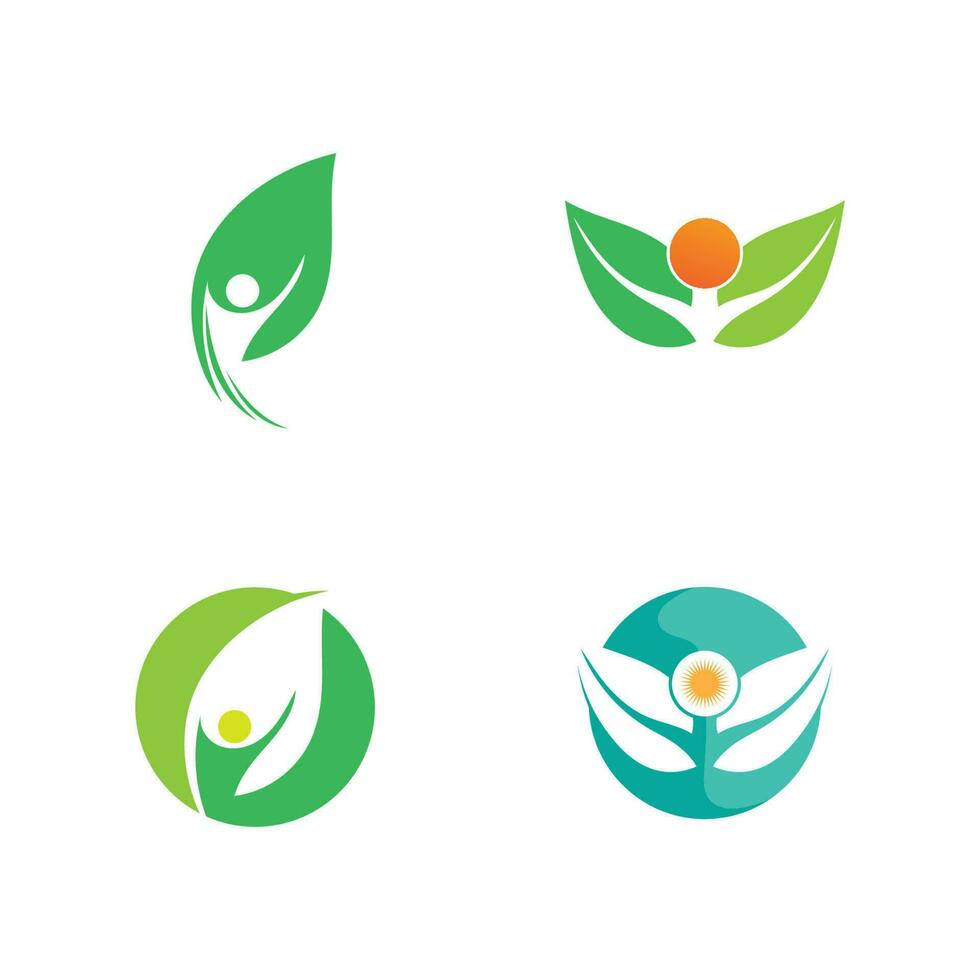 diseño de vector de hoja de árbol logotipo de concepto ecológico