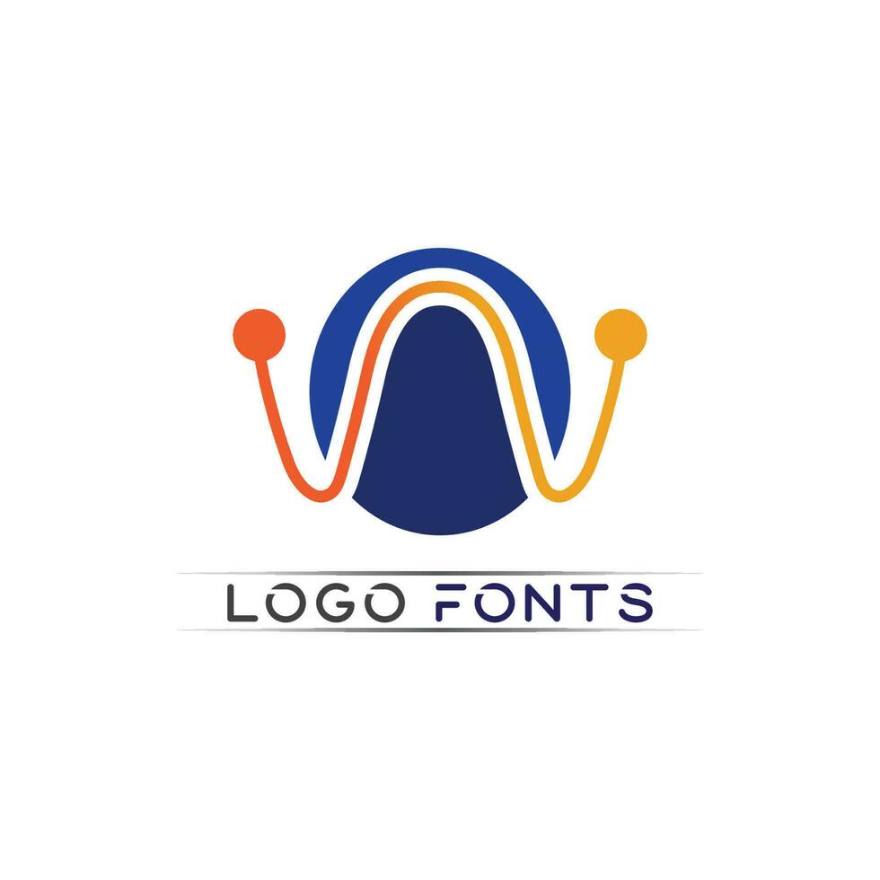 W Letter Logo Template vector