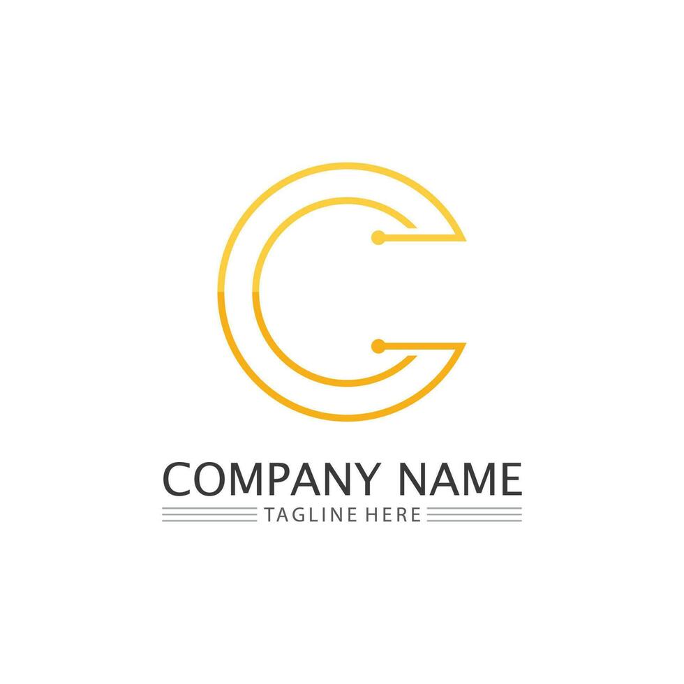 C Letter Logo Template vector