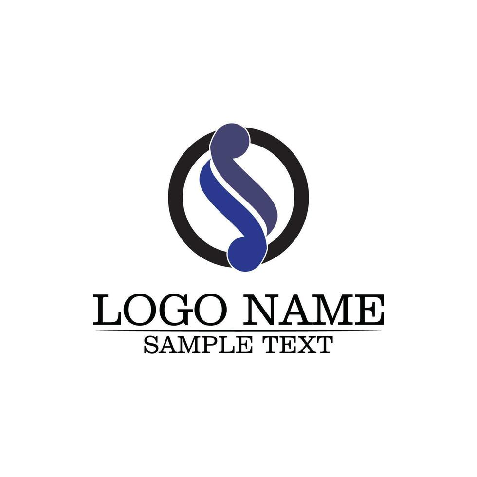 vector de diseño de logotipo de letra s corporativa empresarial