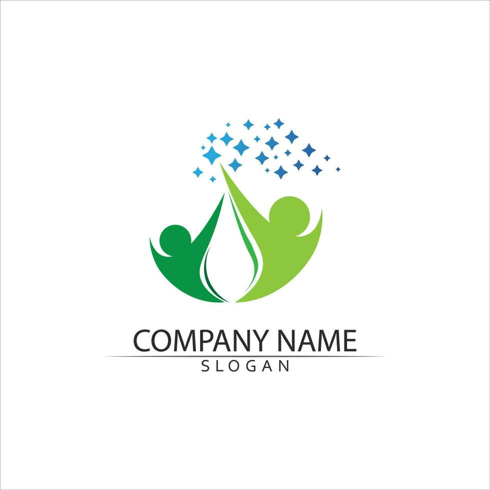 Human character logo sign vector