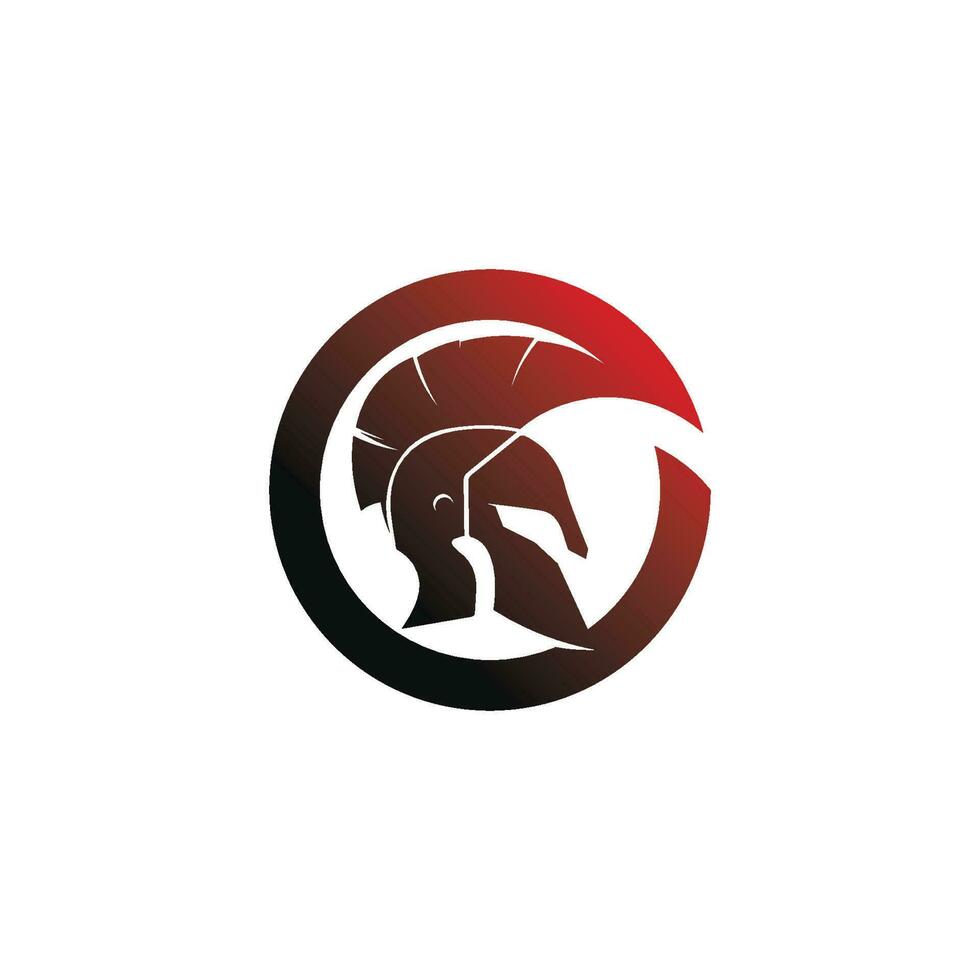 Spartan helmet logo template vector