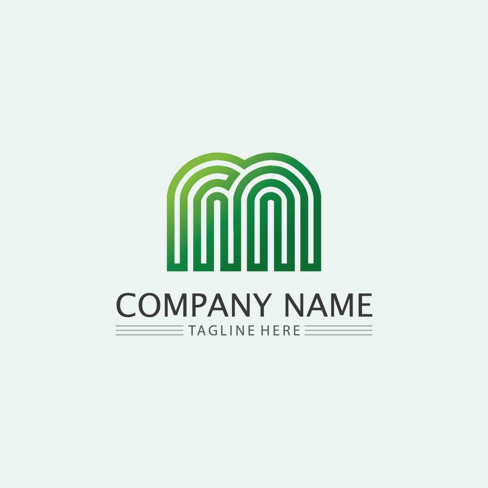 M Letter Logo Template vector