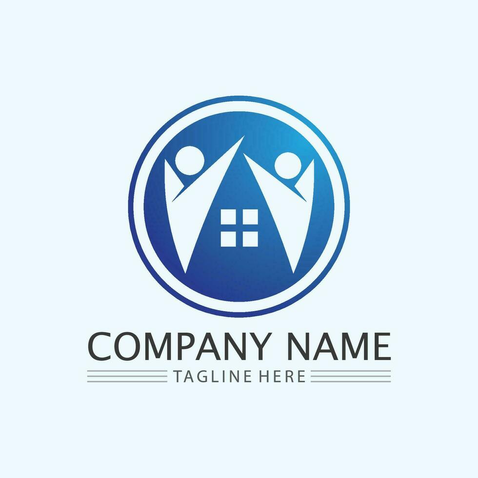 people logo design.fun people,healthy people,sport,community people symbol vector illustration