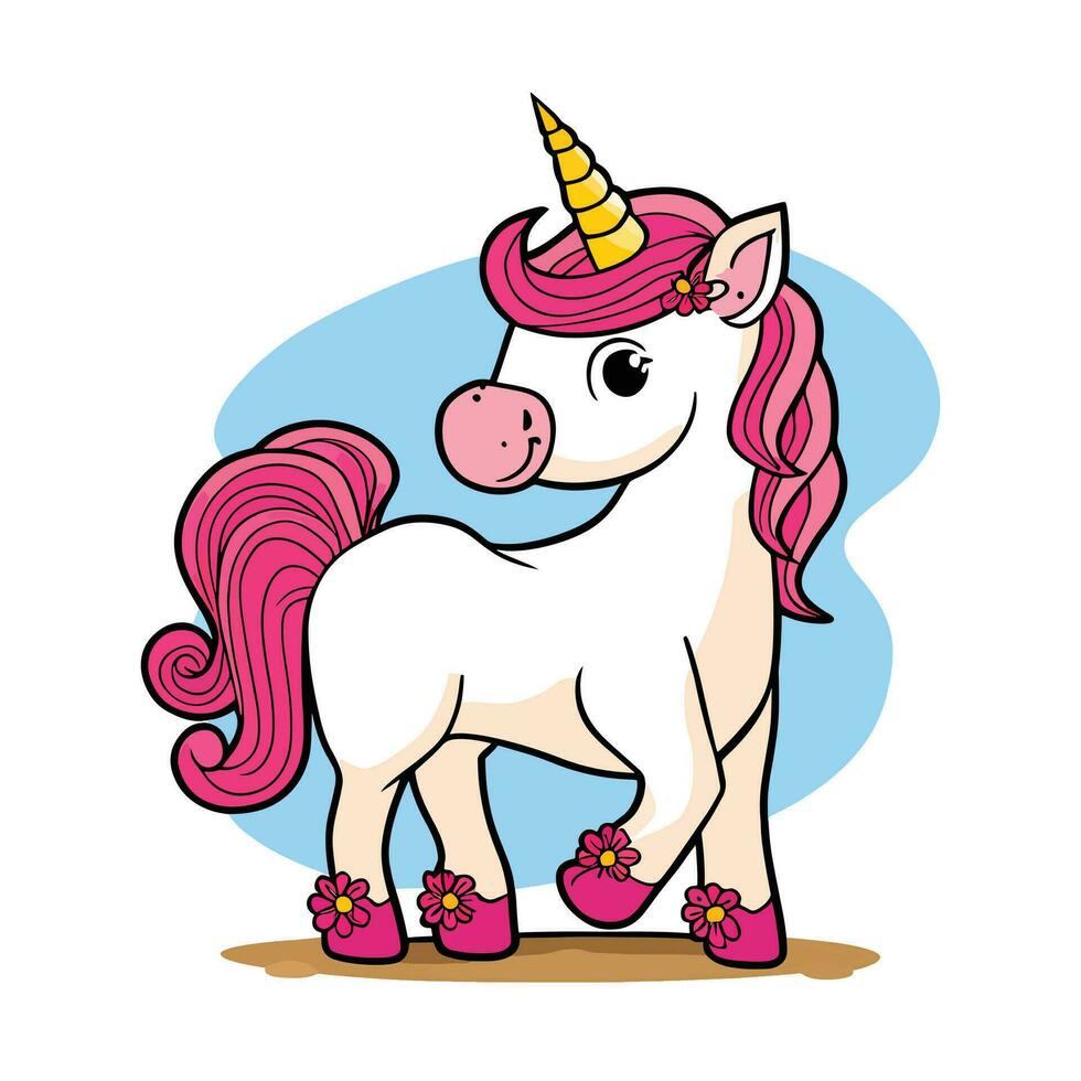 unicorn clip art vector