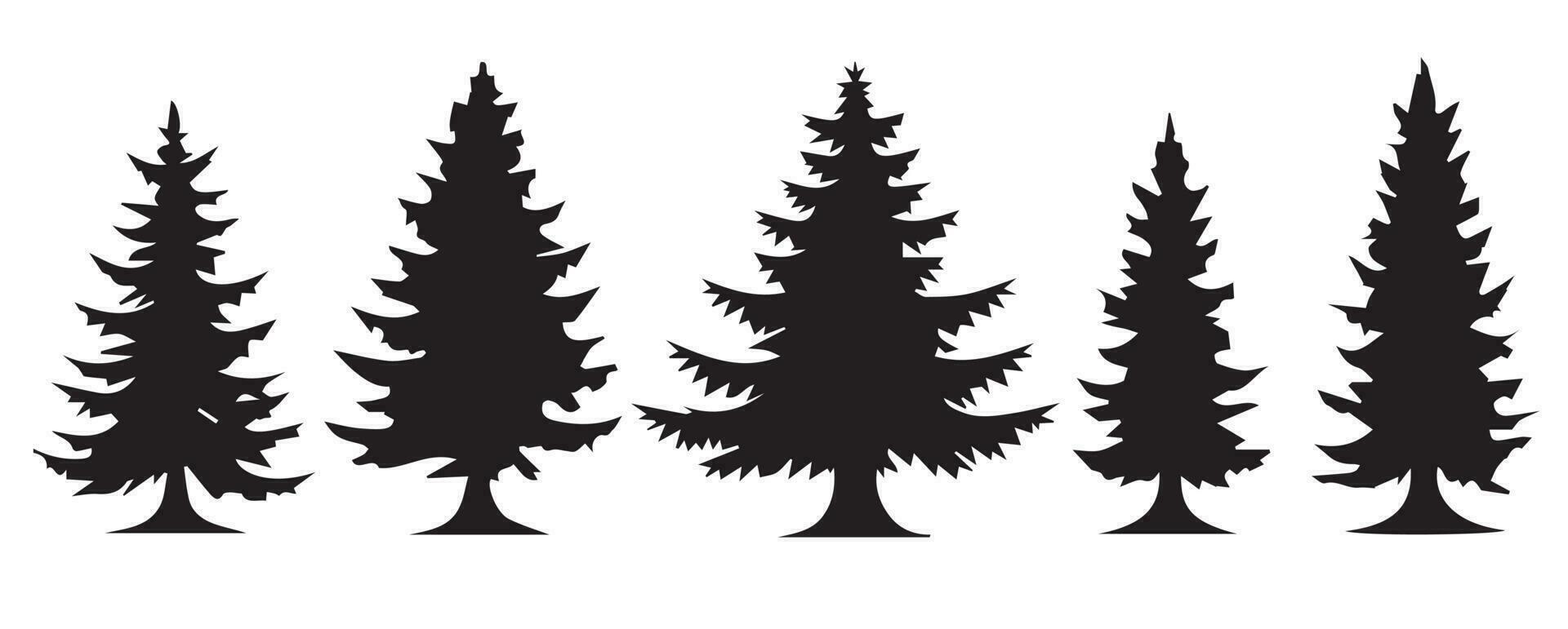 Pine tree vector silhouette, this is a pine tree vector silhouette