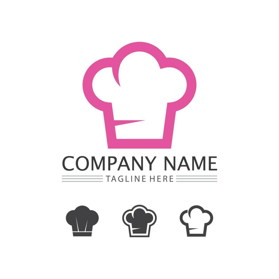 plantilla de logotipo de sombrero de chef vector