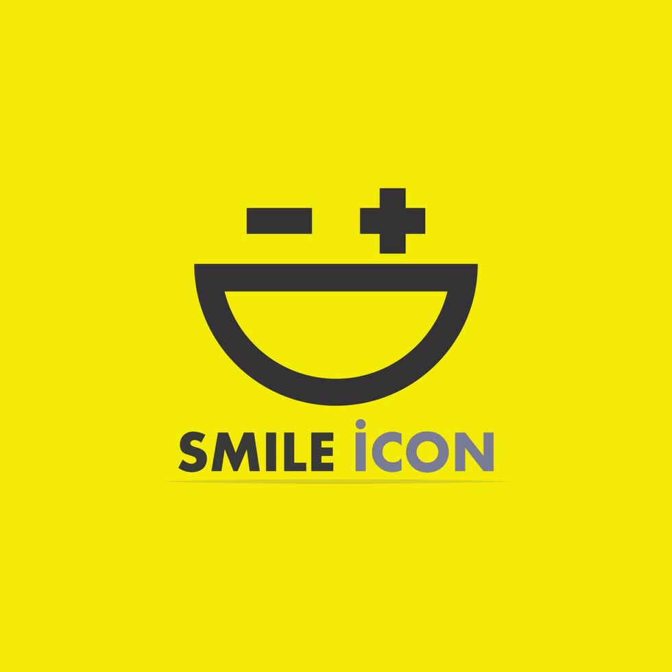 icono de sonrisa, sonrisa, diseño de logotipo vectorial, emoticonos felices, diseño divertido y felicidad de emoji vectorial vector