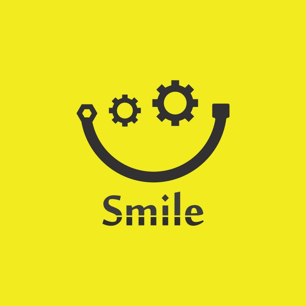 icono de sonrisa, sonrisa, diseño de logotipo vectorial, emoticonos felices, diseño divertido y felicidad de emoji vectorial vector