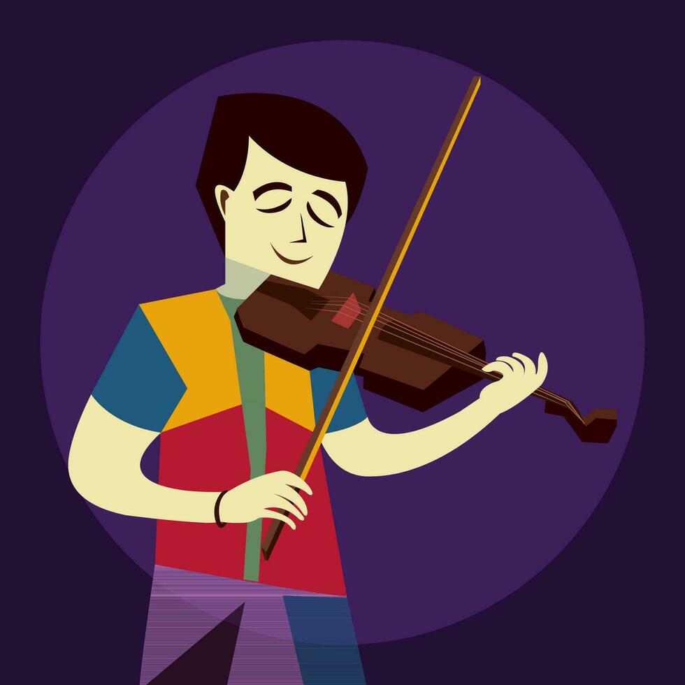 Violin  player vector stock Illustration, Jazz Music Vector, violin women vector