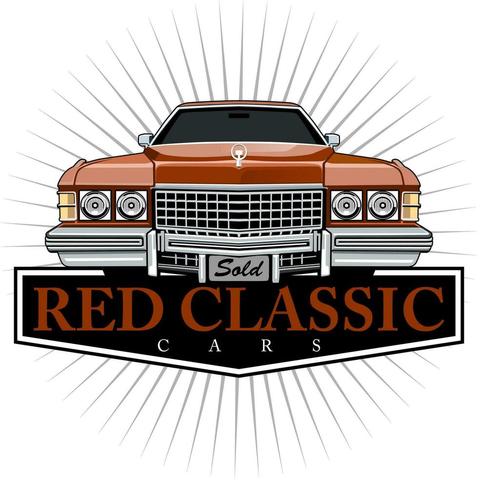 classic car logo design icon vector