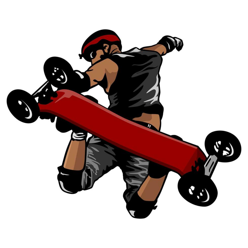 skateboarding freestyle illustration design vector