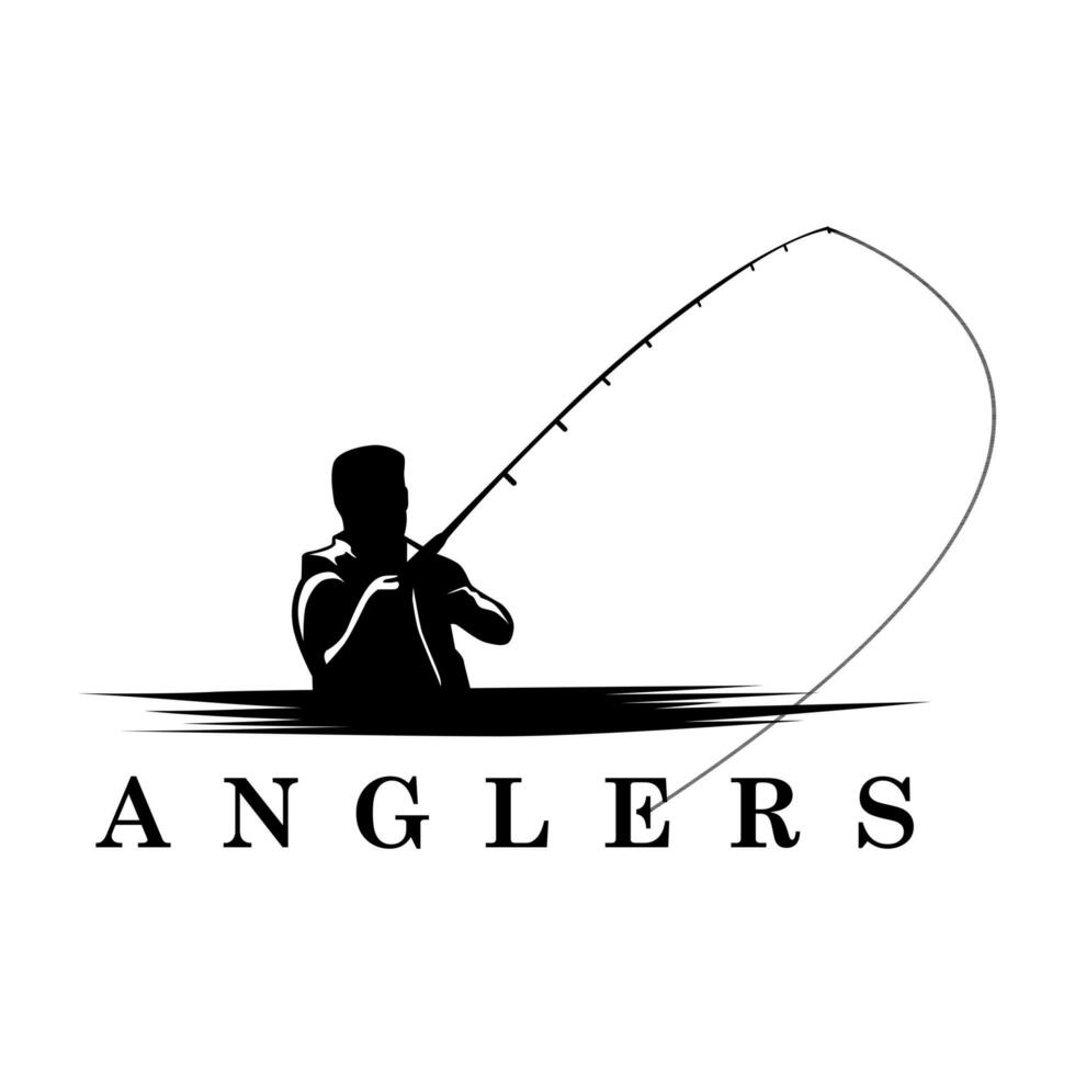 anglers design icon illustration logo vector