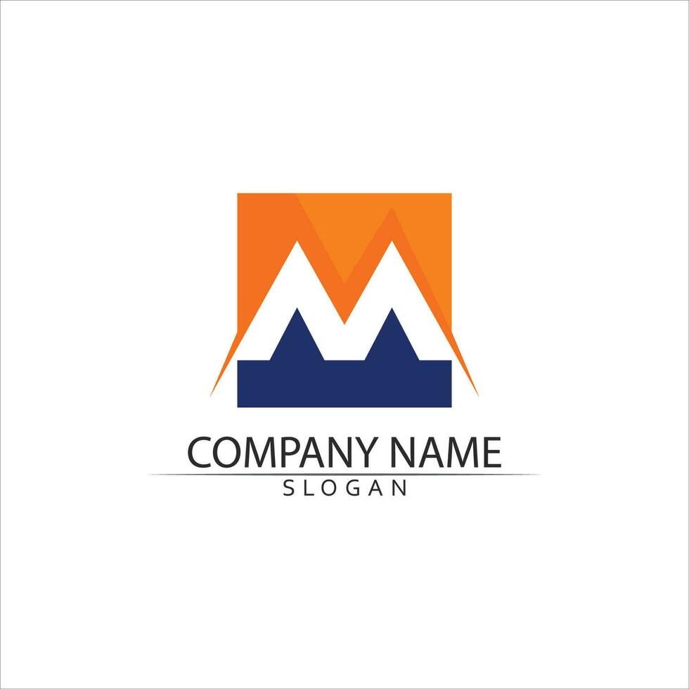 M Letter Logo Template vector