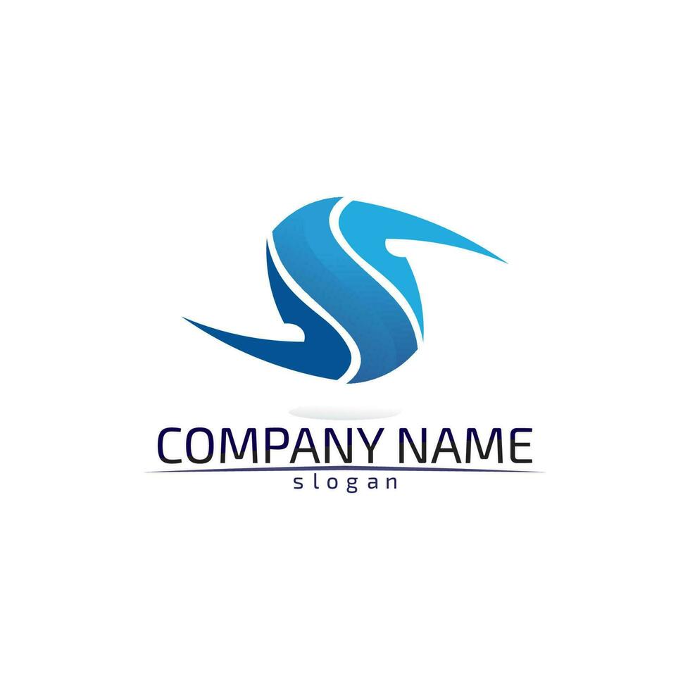 s letter and font S logo design vector