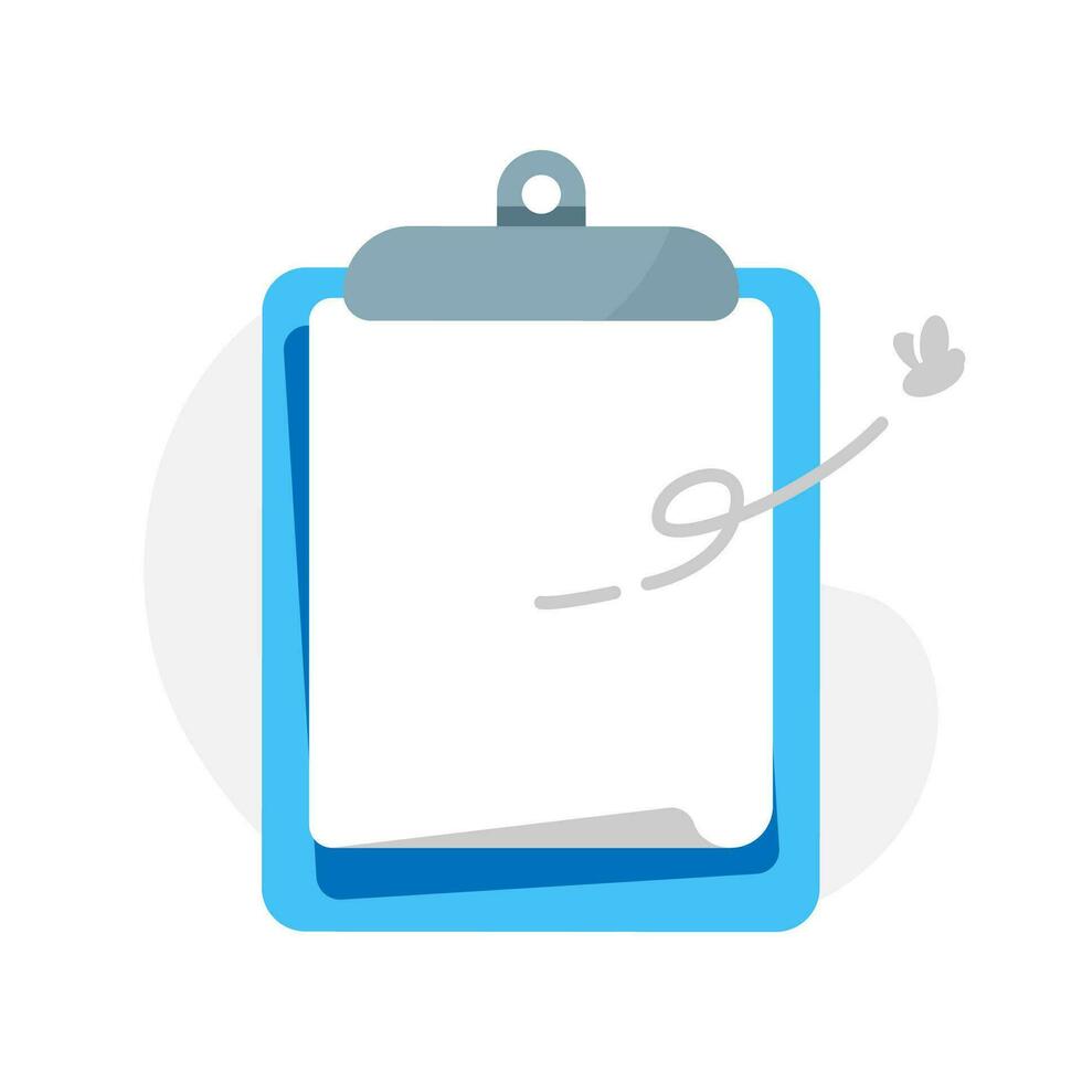 still empty, blank paper in clipboard. no note, record, or data yet concept illustration flat design vector eps10. modern graphic element for landing page, empty state ui, infographic, icon