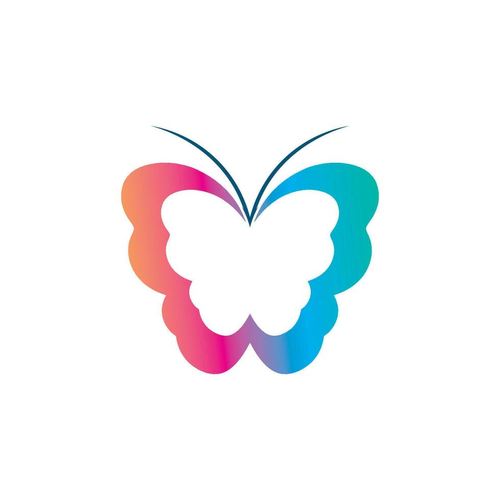 vector mariposa conceptual simple colorido icono logo vector animal insecto