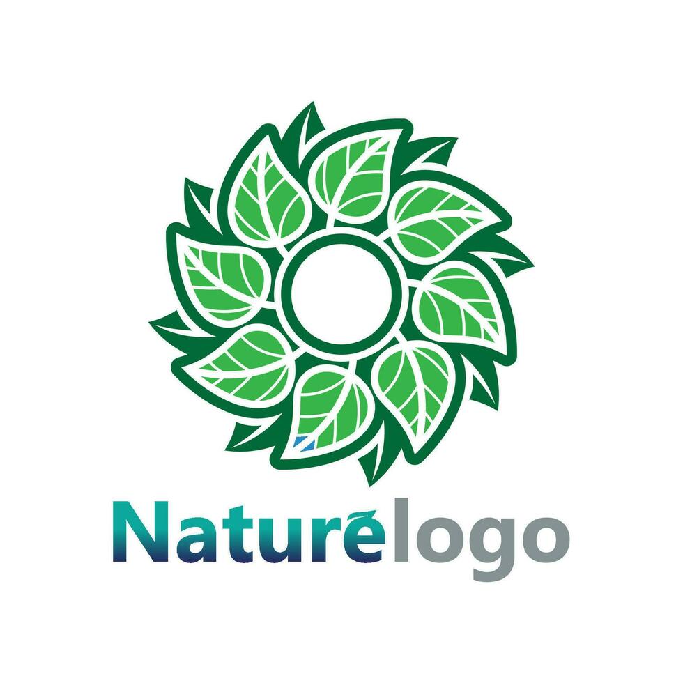 vector de diseño de logotipo de hoja para plantilla de símbolo de naturaleza editable, icono de vector de elemento de naturaleza de ecología de logotipo de hoja verde.