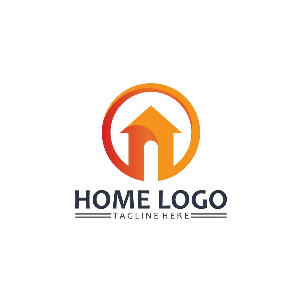 Real estate and home buildings vector logo icons template