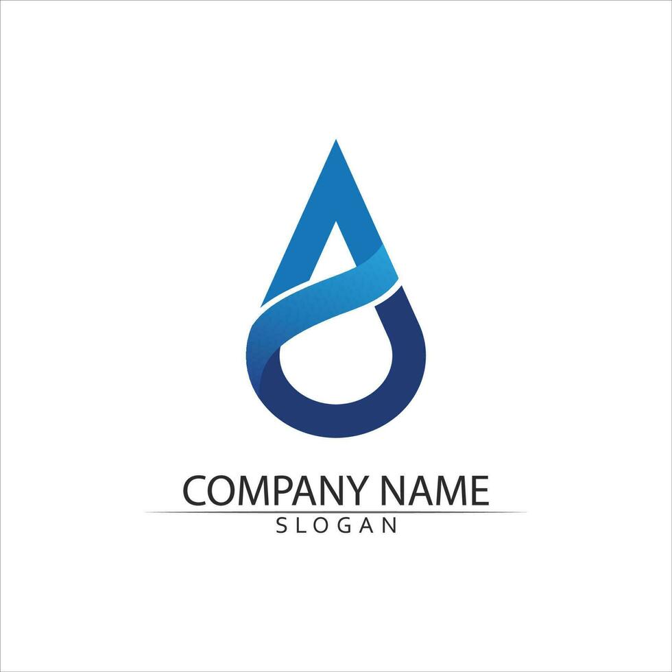Water drop Logo Template vector