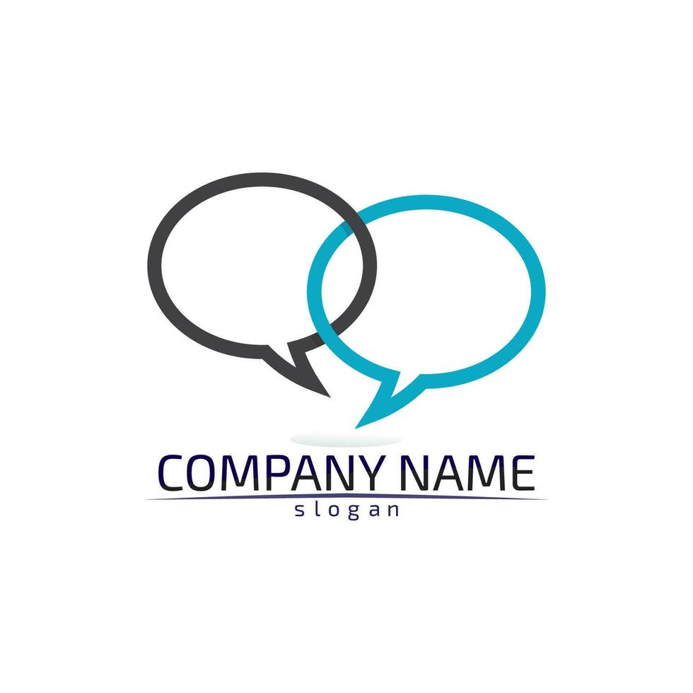 chat and message symbol vector logo design
