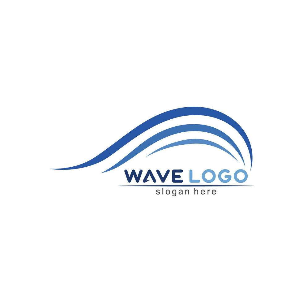 Water wave icon vector