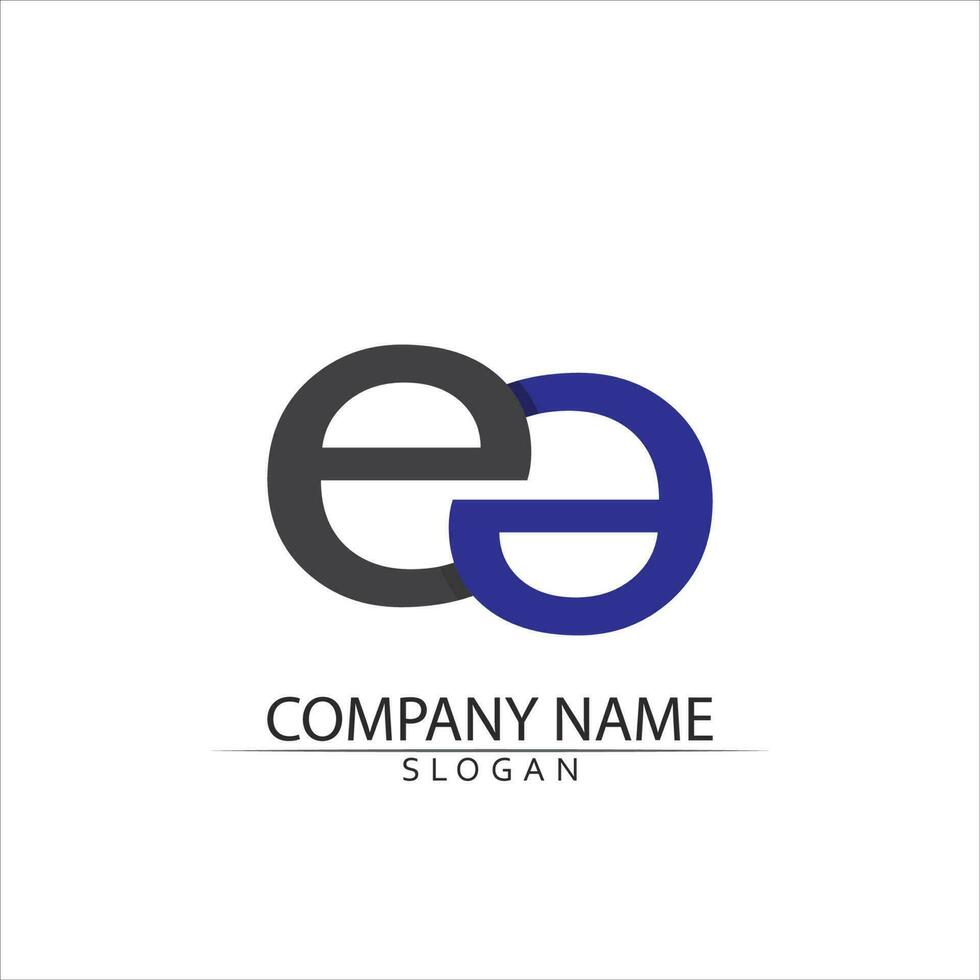 Vector e  Abstract icons for letter E logo