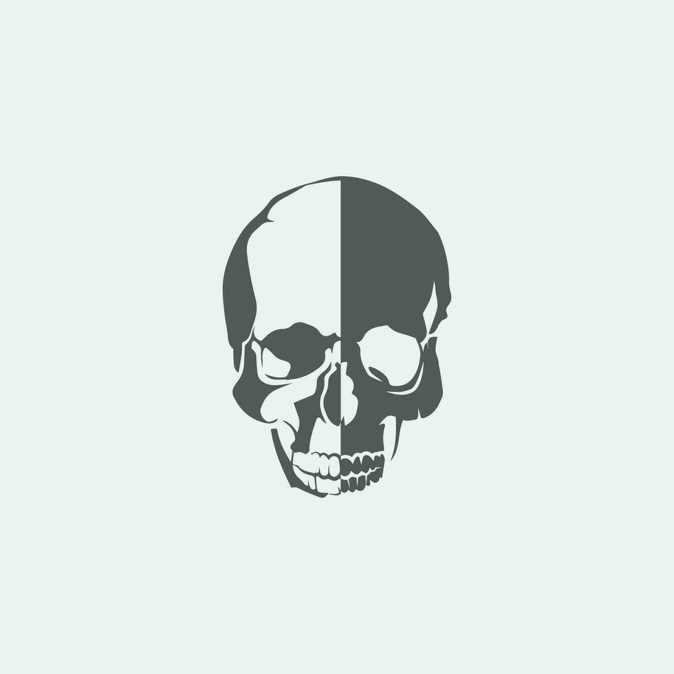 skull and bones icon logo design vector graphic illustration symbol