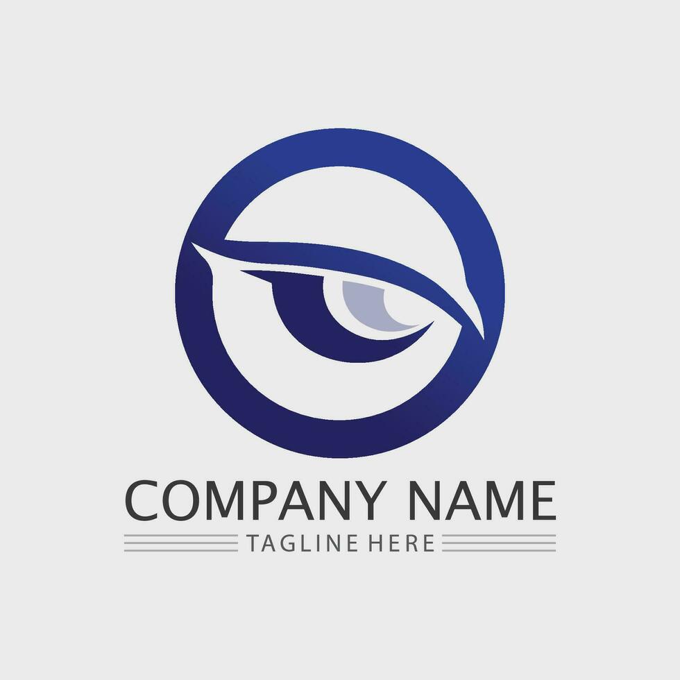 Eye and vision design Care vector logo icon