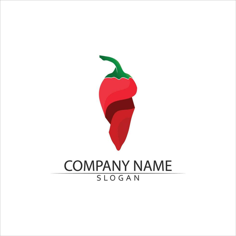 Red hot natural chili icon vector Illustration
