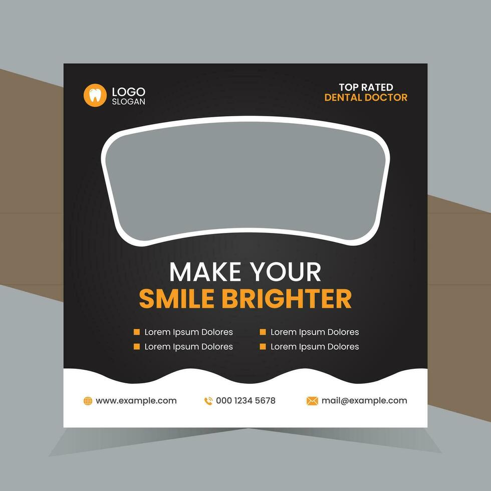 Dental Care Social Media Post Template vector