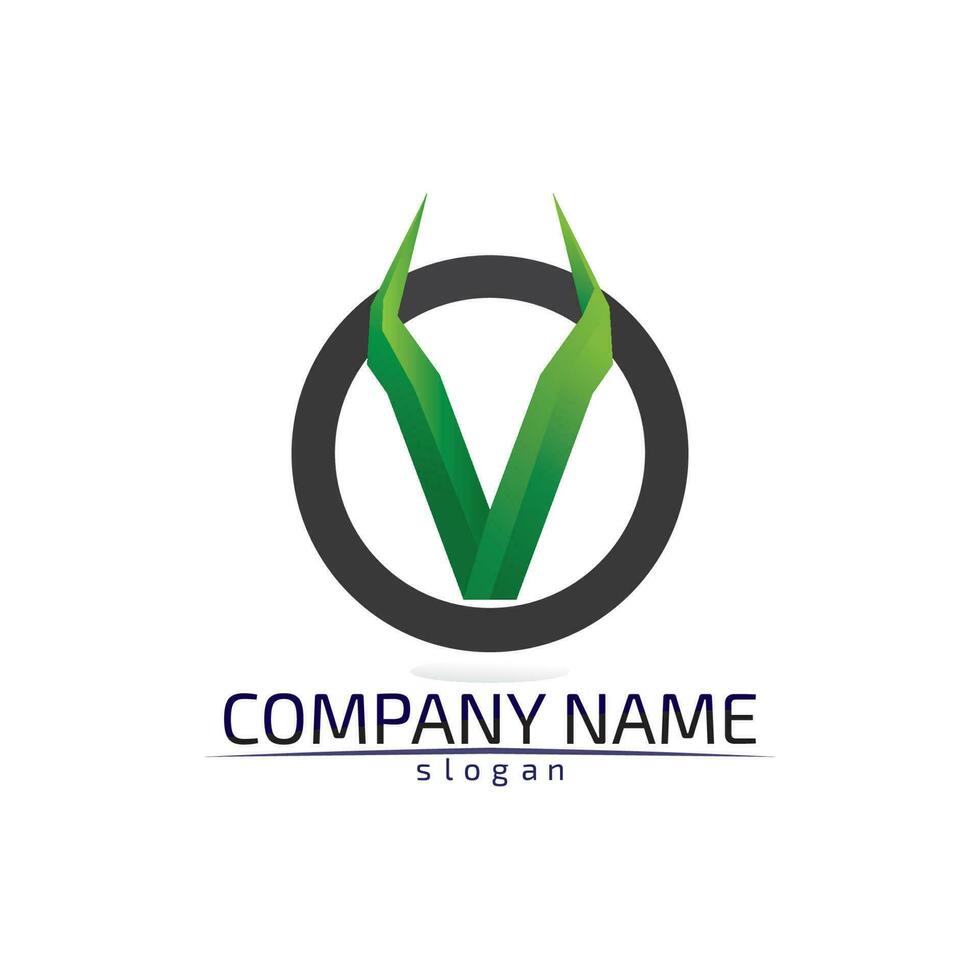 V letters business logo and symbols template vector