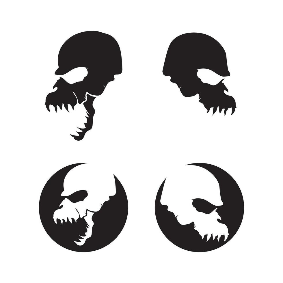 Crossbones death skull, danger or poison flat icon for apps and websites vector