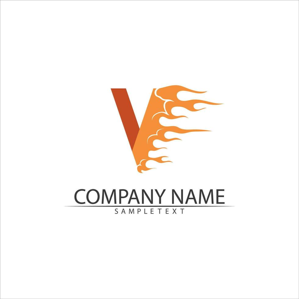 V Letter Logo Template vector