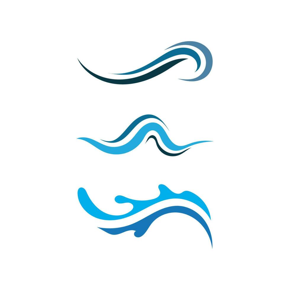 Waves beach logo and symbols template icons app vector