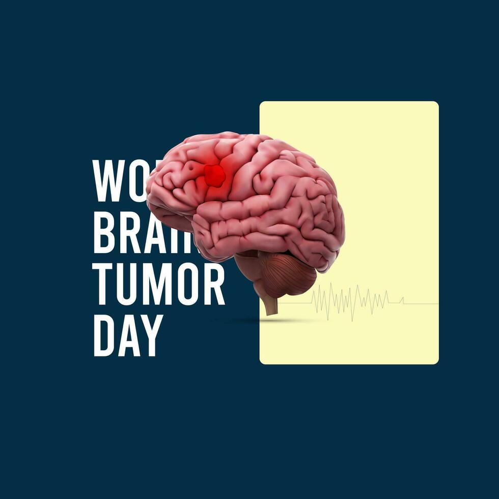 World Brain Tumor Day Design for Spread Awareness and Educate People About Brain Tumors vector