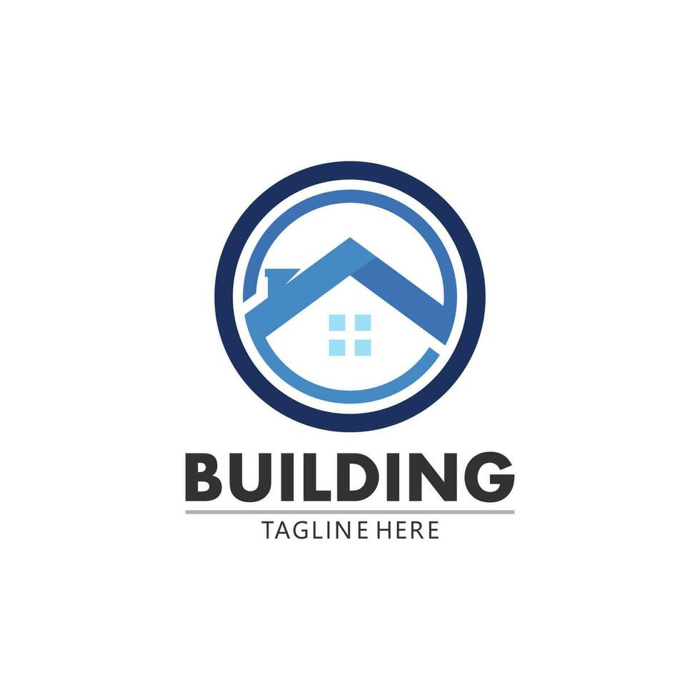 Real estate and home buildings vector logo icons template