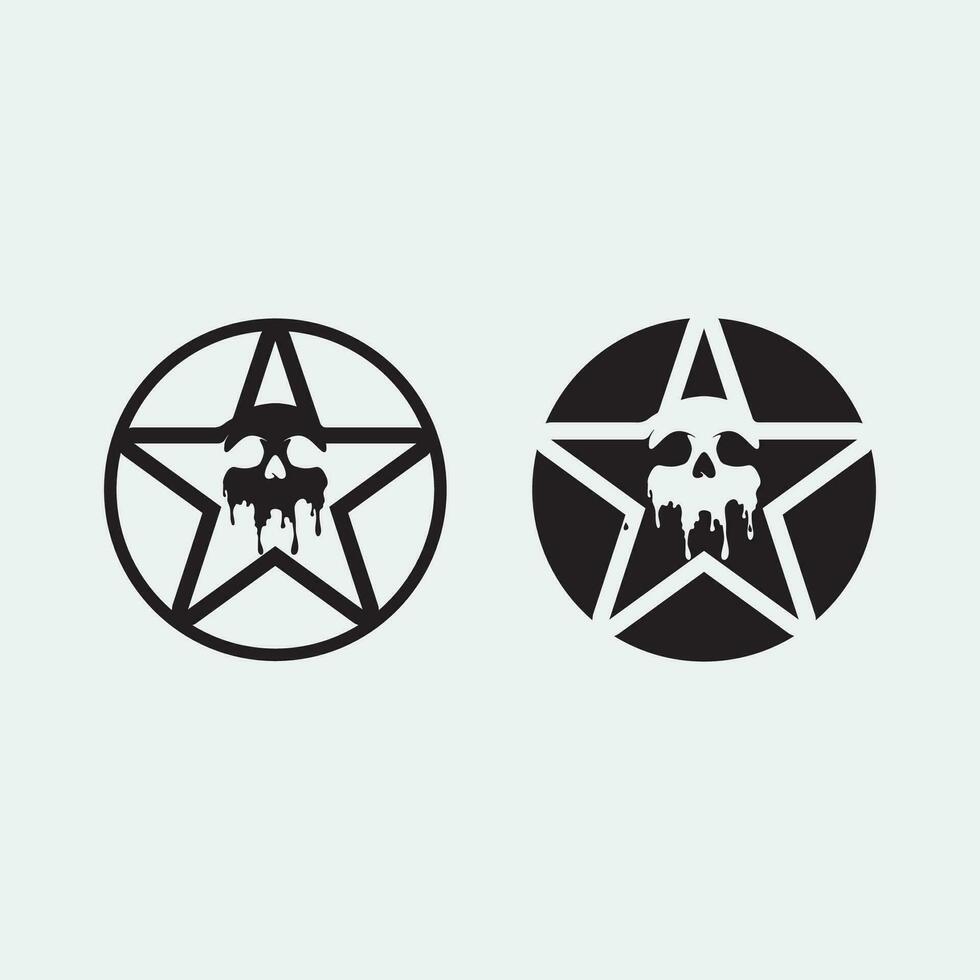 skull and bones icon logo design vector graphic illustration symbol
