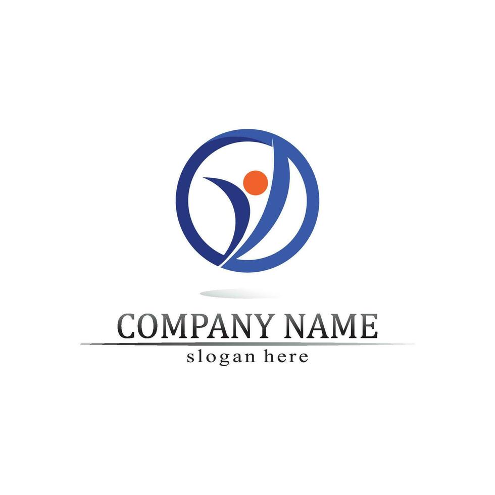 People logo, Team, Succes people work, Group and Community, Group Company and Business logo vector and design Care, Family icon Succes logo