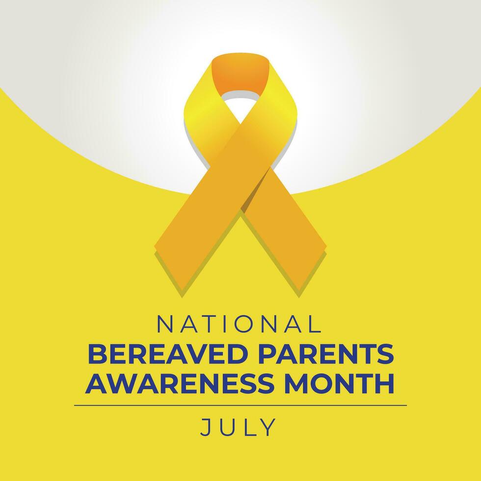 bereaved parents awareness month design template. bereaved parents awareness month ribbon design. yellow ribbon. bereaved parents vector